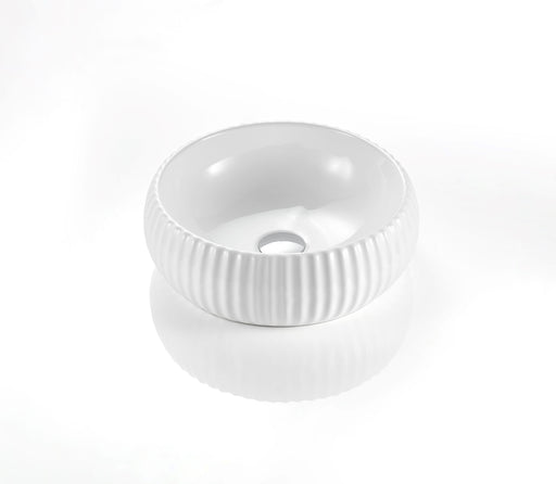 Cascade Round 400mm Above Counter Basin  - Gloss White