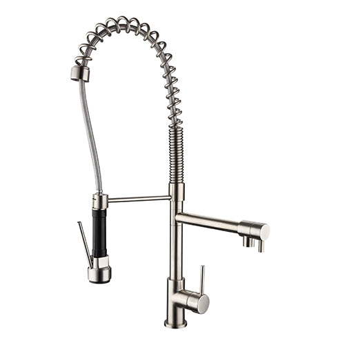 Halo Multi-Function Spring Kitchen Mixer Brushed Nickel