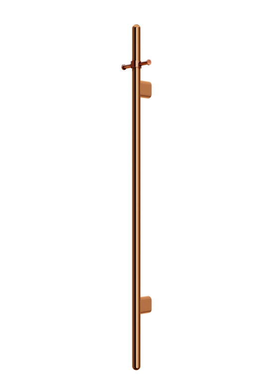 Heated Vertical Towel Rail - Lustre Bronze