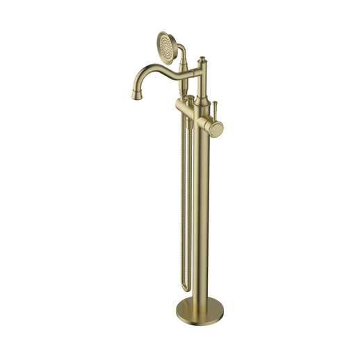 Montpellier Freestanding Bath Mixer With Hand Shower - Brushed Bronze