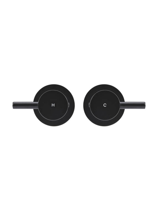Round Quarter Turn Wall Top Assemblies - Matte Black