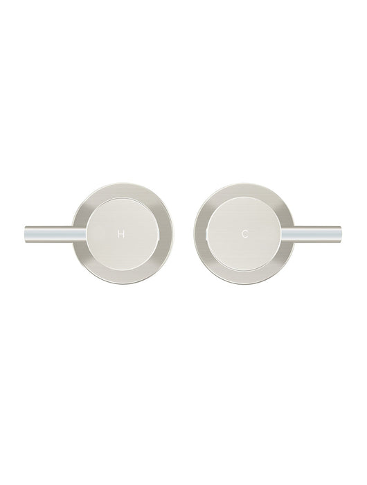 Round Quarter Turn Wall Top Assemblies - Brushed Nickel