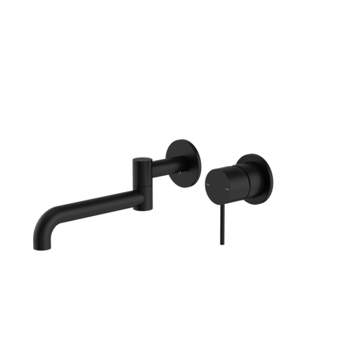 Mecca Wall Basin/Bath Mixer Swivel Spout 225mm - Matte Black