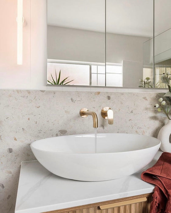 Round Wall Mixer Paddle Handle Trim Kit (In-Wall Body Not Included)  - Tiger Bronze