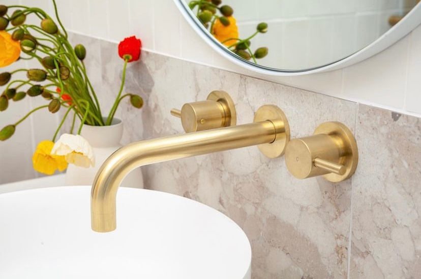 Round Quarter Turn Wall Top Assemblies - Tiger Bronze