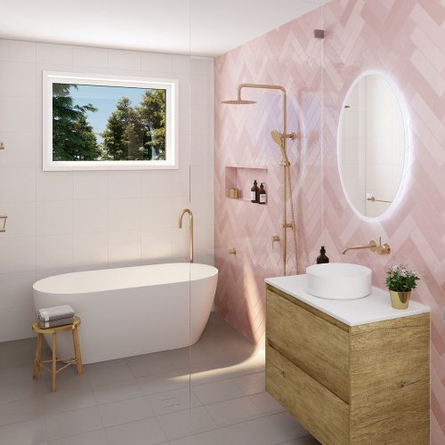 Kaya Solid Surface Bath - Matte White