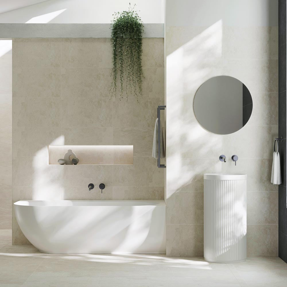 Matta Solid Surface Corner Bath - 1700mm