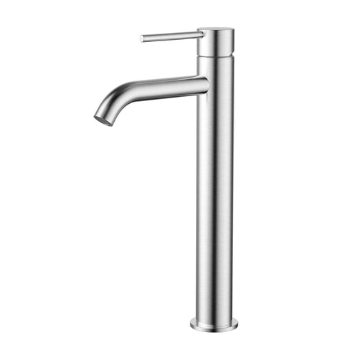 Star Mini High Rise Basin Mixer Curved Spout - Chrome