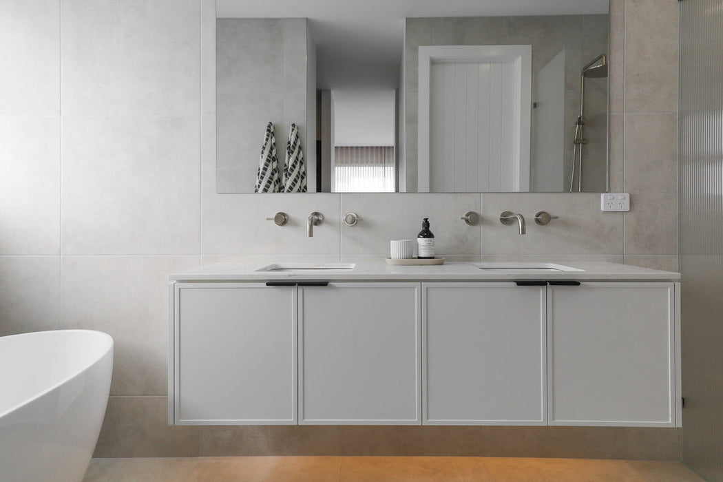 Round Quarter Turn Wall Top Assemblies - Brushed Nickel