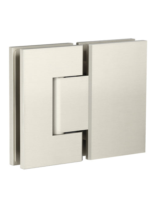 Glass to Glass Shower Door Hinge - Brushed Nickel