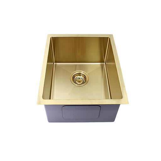 Coloured Single Bowl Sink 26L - Light Gold