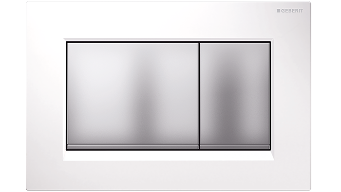 SIGMA30 DUAL FLUSH BUTTON SQUARE WHITE MATTE CHROME