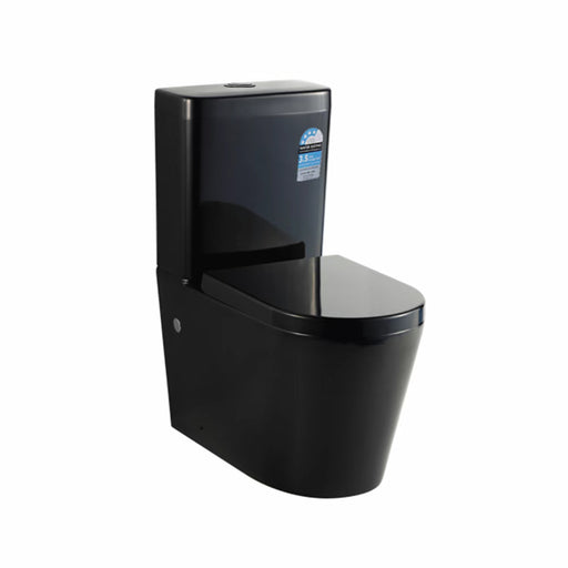 Kasey Box Rim Toilet Suite - Black