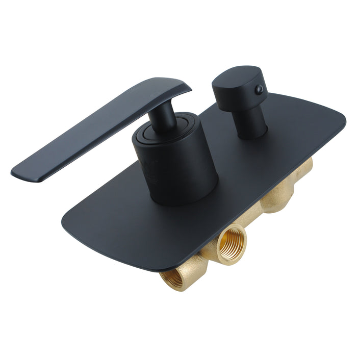 Esperia Matte Black Wall Mixer with Diverter