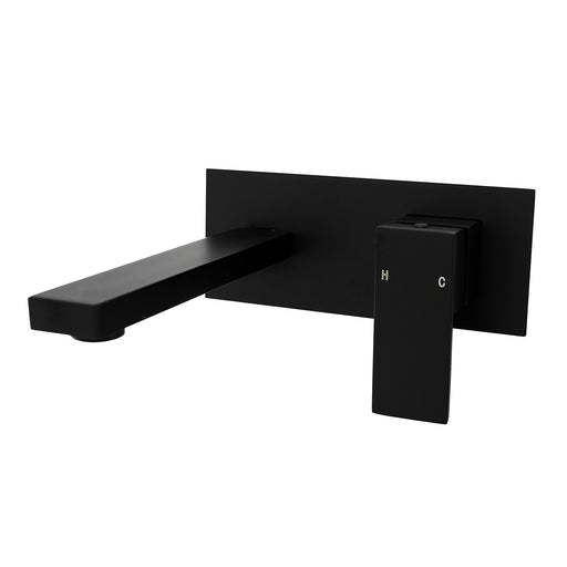 BLAZE Black Bathtub/Basin Wall Mixer With Spout