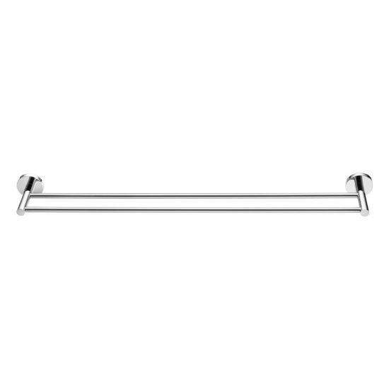 LUCID PIN Round Chrome Double Towel Rack Rail 800mm