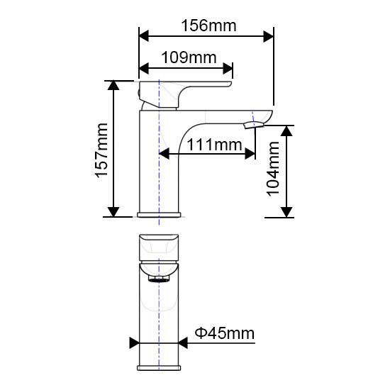 VOG Chrome Tall Basin Mixer