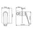 AU Square Chrome Shower/Bath Wall Mixer