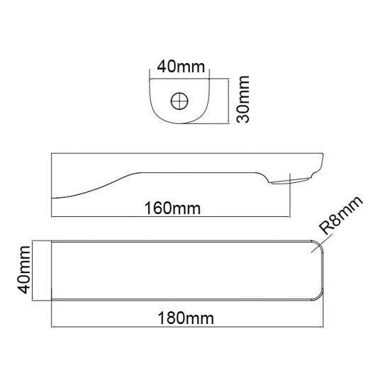 IVANO Series Black Bathtub/Basin Wall Spout