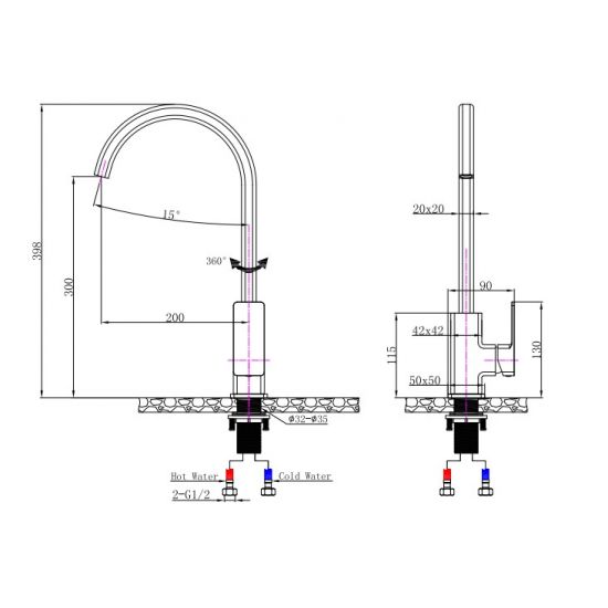 IVANO Series Chrome Kitchen Mixer
