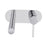 LUCID PIN Round Chrome Bathtub/Basin Wall Mixer With Spout