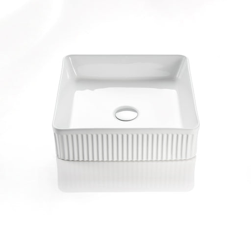 Cascade Square Above Counter Basin  - Matte White