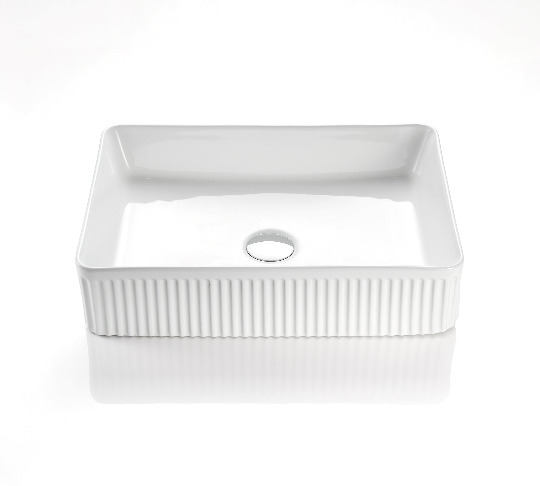 Cascade Rectangle Above Counter Basin  - Gloss White