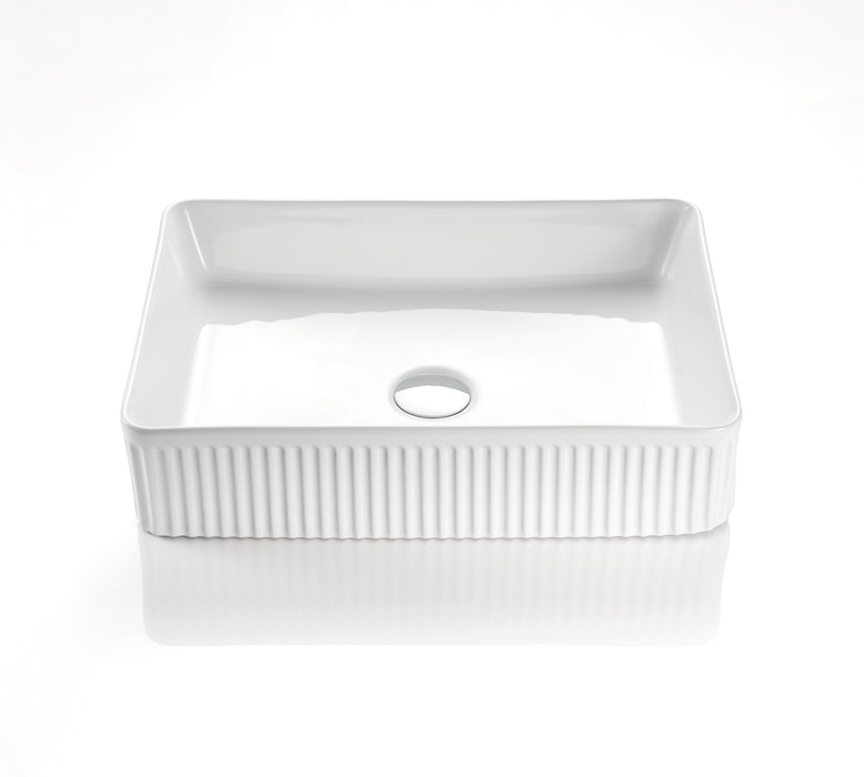 Cascade Rectangle Above Counter Basin  - Gloss White