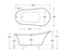 Clawfoot Freestanding Acrylic Bath, Semi-Gloss White Feet