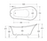 Clawfoot Freestanding Acrylic Bath -  Chrome Feet