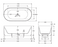 Eleanor Fluted Freestanding Acrylic Bath - Gloss White