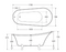 Clawfoot Freestanding Acrylic Bath -  Chrome Feet