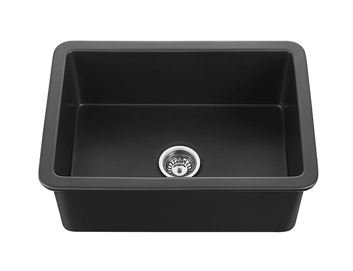 Camden Fireclay Sink Matte Black 677mm