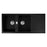 1160*500*200mm Black Granite Quartz Stone Kitchen Sink Double Bowls Drainboard Top/Undermount