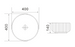 Cascade Round 400mm Above Counter Basin  - Gloss White