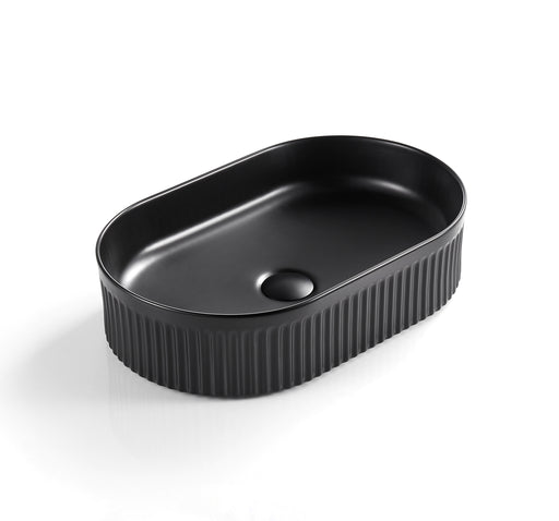 Cascade Oval Above Counter Basin  - Matte Black