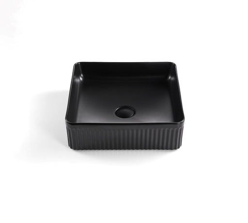 Cascade Square Above Counter Basin  - Matte Black