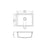 610 x 457 x 205mm Carysil Concrete Grey Single Big Bowl Granite Kitchen/Laundry Sink Top/Flush/Under Mount