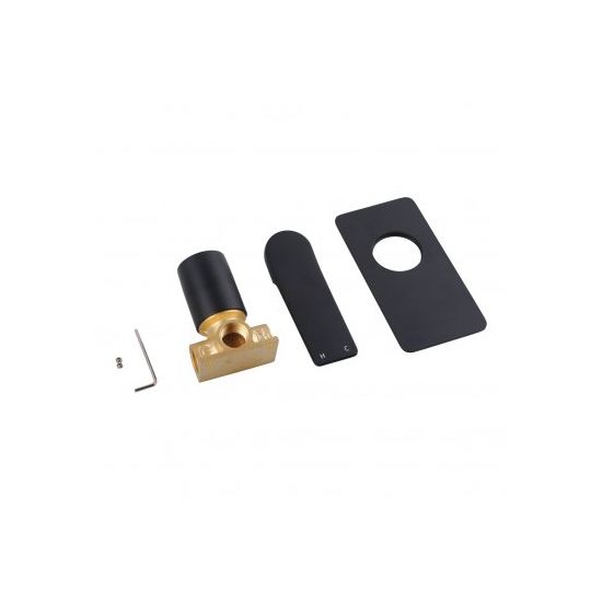 RUSHY Square Black Built-in Shower Mixer(color up)