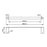 RUSHY Brushed Nickel Single Towel Rail 800mm