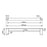 RUSHY Brushed Nickel Double Towel Rail 800mm