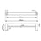 RUSHY Brushed Nickel Double Towel Rail 600mm