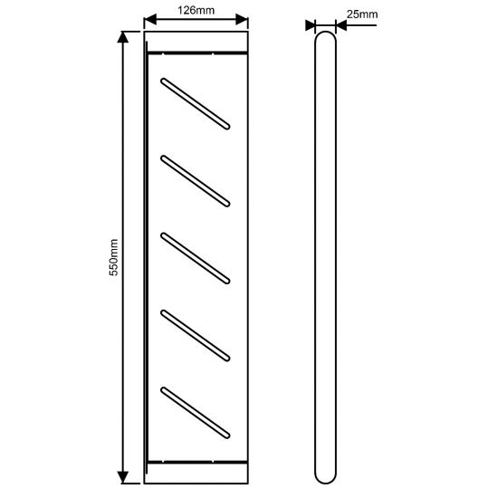 RUSHY Gun Metal Grey Round Stainless Steel Shelf