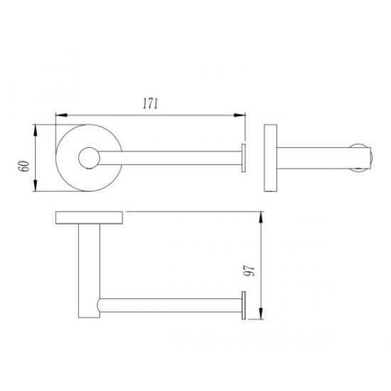 LUCID PIN Chrome Toilet Paper Holder