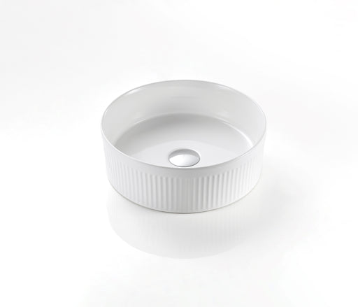 Cascade Round 410mm Above Counter Basin  - Matte White