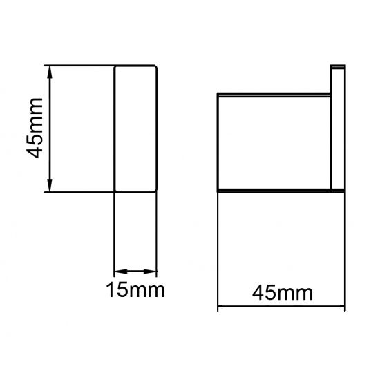 IVANO Series Square Black Robe Hook
