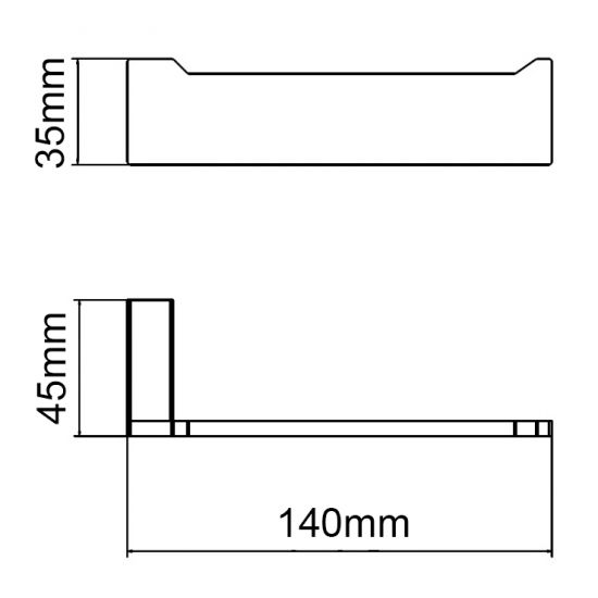 IVANO Series Black Toilet Paper Holder