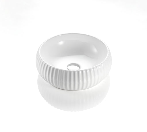 Cascade Round 400mm Above Counter Basin  - Matte White