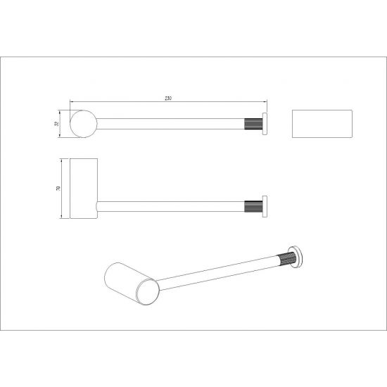 CADDENCE Series Brushed Nickel Towel Ring