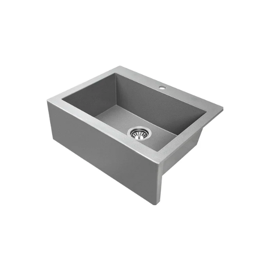 Laveo 490*580*220mm Grey Granite Stone Sink Single Bowl